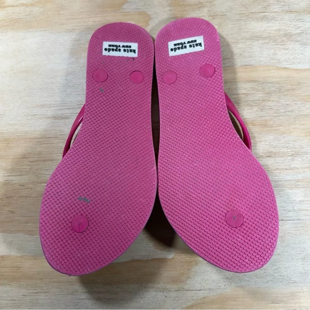 Kate Spade Pink Bow Sandals with Floral Pattern Women’s Size 7